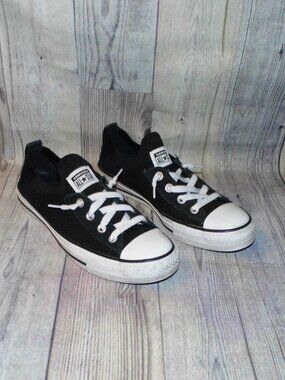 CONVERSE Chuck Taylor All Star Shoreline Knit Black Sneakers Womens 8